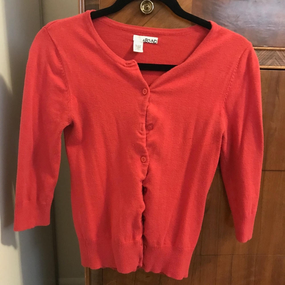 Abound Reddish Orange Cardigan